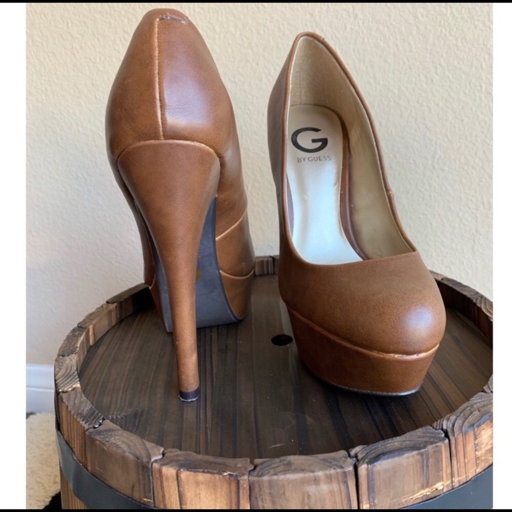 Brown Platform Pumps